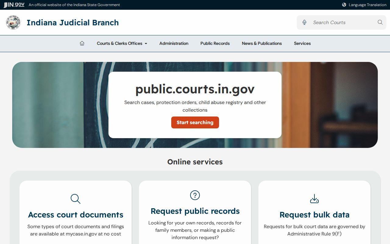 Switzerland County court records official public records routing