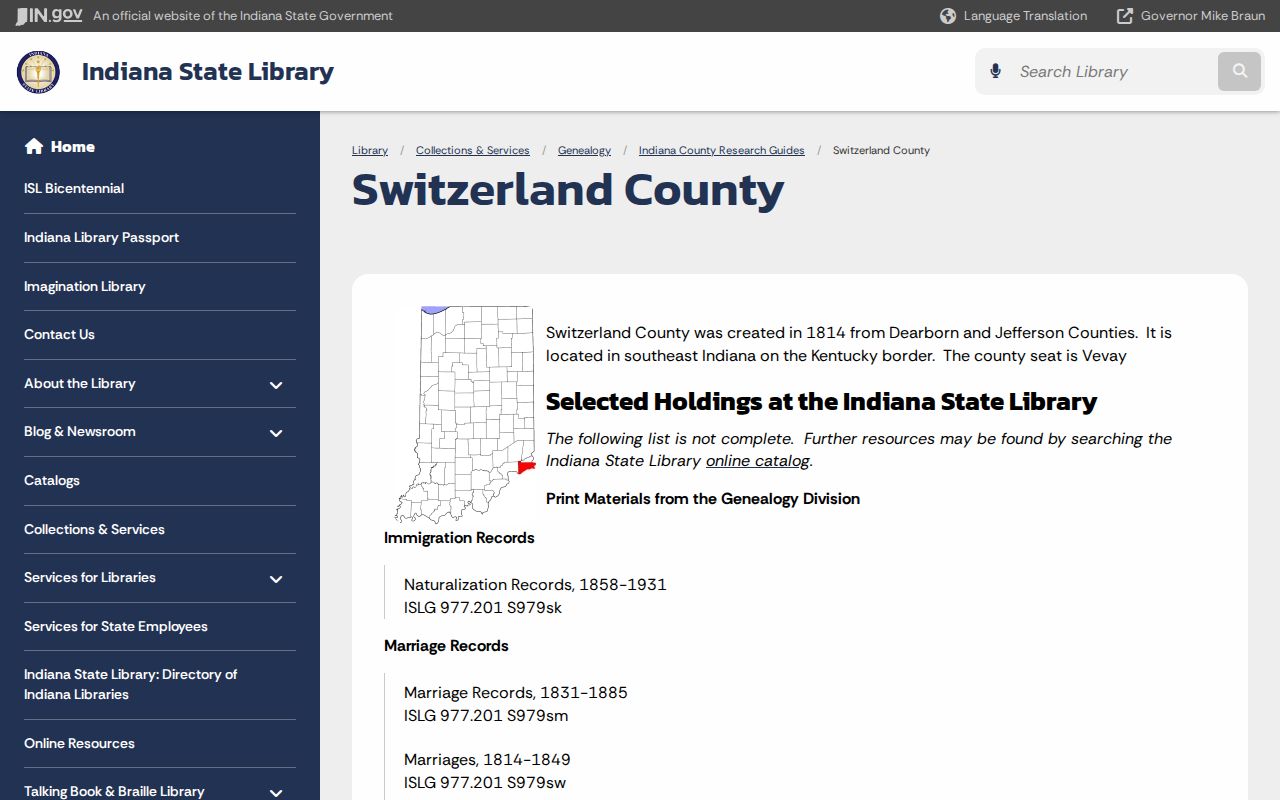Patriot court records Indiana State Library research guide